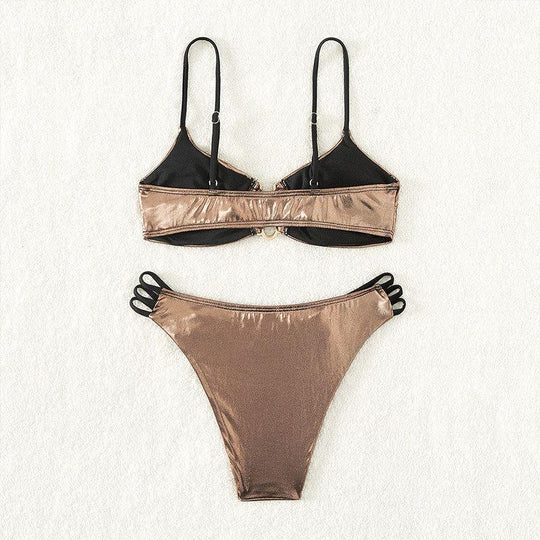 Damen Bikini mit elegantem Schnitt und modischem Ringdetail R&B
