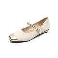 Damen elegante Ballerinas mit modischem Riemen und Glanzdetail