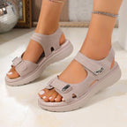 Damen Sandalen mit verstellbarem Riemendesign und gepolsterter Sohle R&B