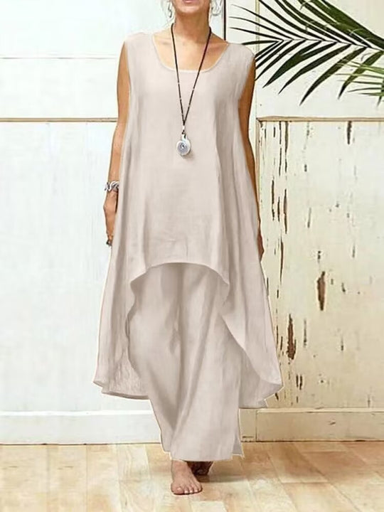 Damen Fließendes Tunika Maxi Overall R&B