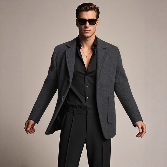 Herren eleganter und strukturierter Freizeitblazer R&B