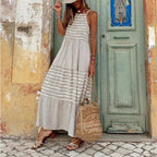 Damen Langes Sommerkleid mit eleganten Streifen von R&B