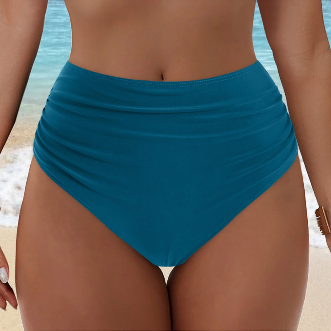 Damen Hochgeschnittenes Bikini-Höschen mit Rüschendetails R&B