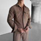 Herren utility Hemdbluse mit doppelten Brusttaschen R&B