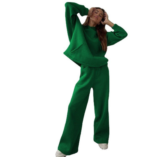 Damen lässiger Kapuzenpullover und entspannte Freizeithose Set R&B