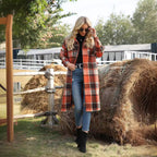 Damen Karierte Overshirtjacke R&B