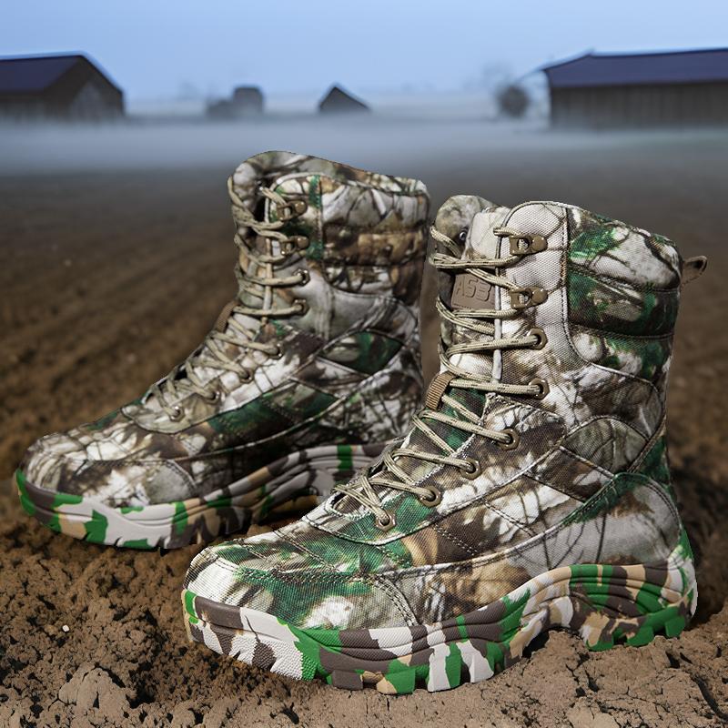 Herren Camouflage Outdoor-Stiefel mit verstärktem Knöchelschutz R&B