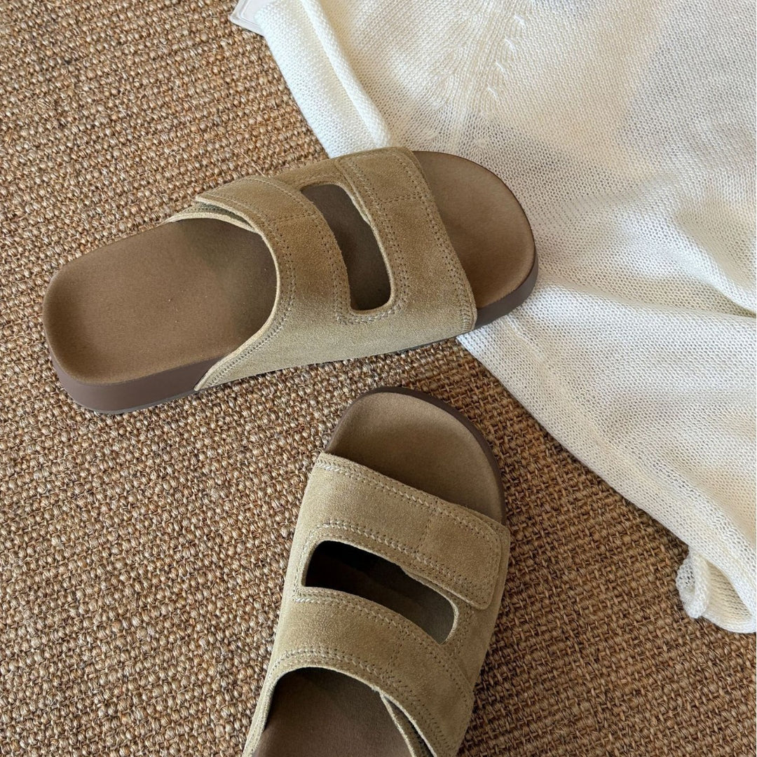 Damen Komfortable Sandalen mit verstellbaren Riemen und ergonomischem Fußbett R&B