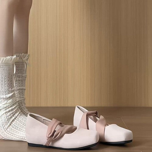 Damen elegante Ballerinas mit modischem Riemchen-Design R&B