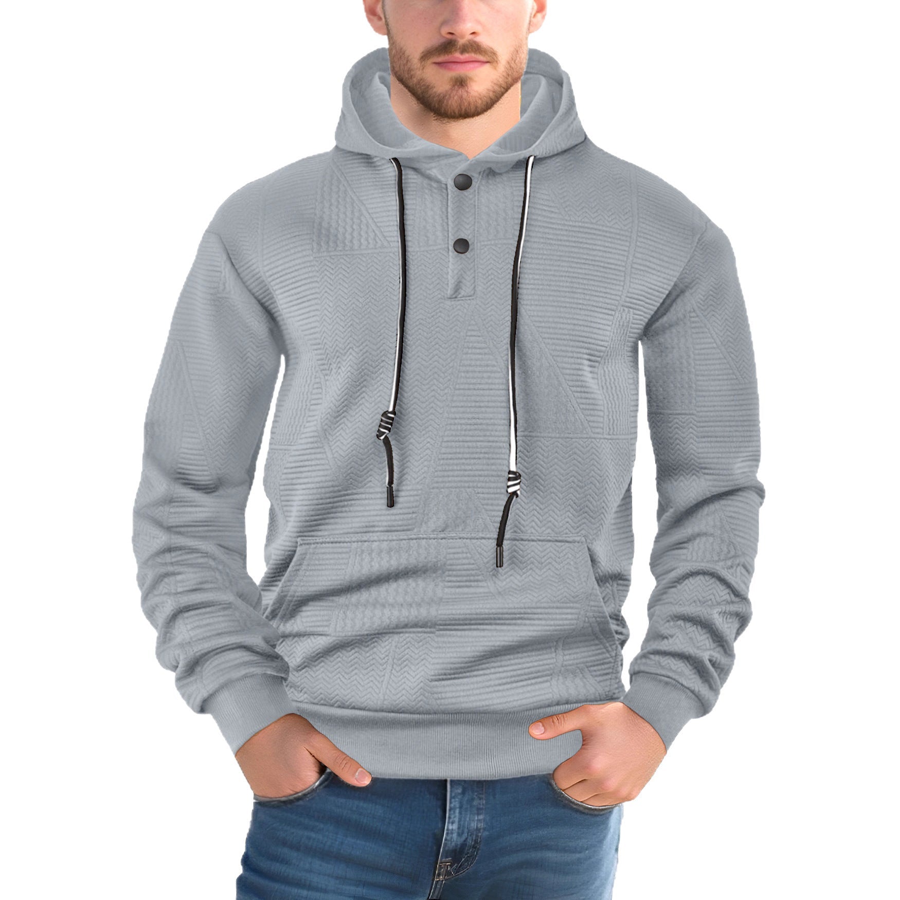 Herren Hoodie mit strukturiertem Design R&B