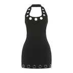 Damen Elegantes Sommerkleid mit Ringdetails R&B