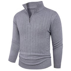 Herren Strukturierter Pullover mit ZIP-Kragen R&B