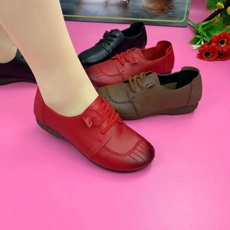 Damen Bequeme Ballerinas mit praktischen Schnürsenkeln R&B