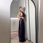 Damen Elegantes Spitzenkleid mit hohem Kragen und seitlichem Schlitz R&B