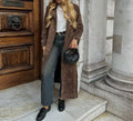 Damen Langer Wildledermantel mit eleganter Silhouette R&B