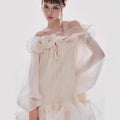 Damen luftige Bluse mit Rüschendetails R&B