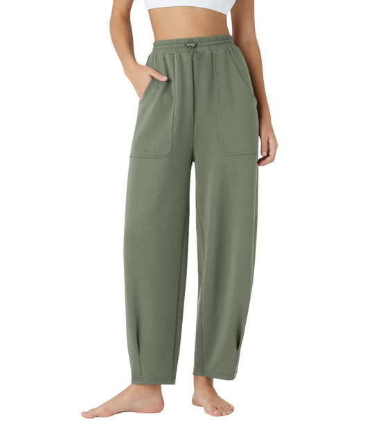 Damen weite Freizeithose mit elastischem Bund und praktischen Taschen R&B
