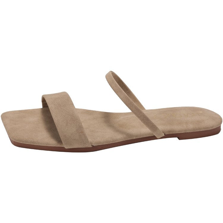 Damen elegante Minimalistische Riemchen-Sandalen R&B
