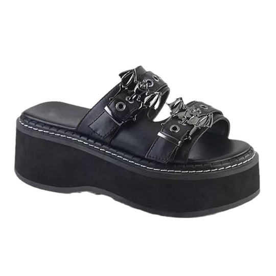 Damen Plateausandalen mit modischer Schnallenverzierung R&B
