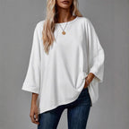 Damen Oversized Oberteil mit lässigem Schnitt und überschnittenen Ärmeln R&B