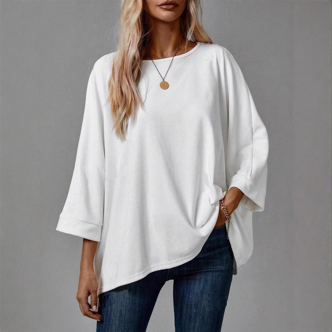Damen Oversized Oberteil mit lässigem Schnitt und überschnittenen Ärmeln R&B