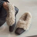 Damen Mokassins mit flauschigem Kragen und stylischem Design R&B