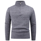 Herren eleganter Rollkragenpullover mit modernem Zopfdesign R&B
