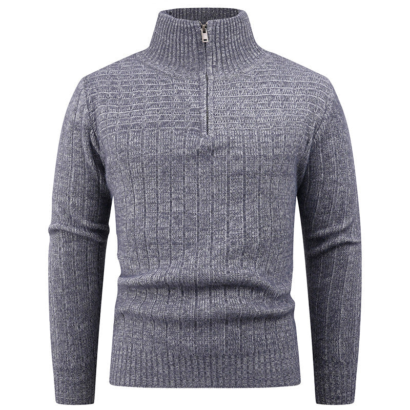 Herren eleganter Rollkragenpullover mit modernem Zopfdesign R&B