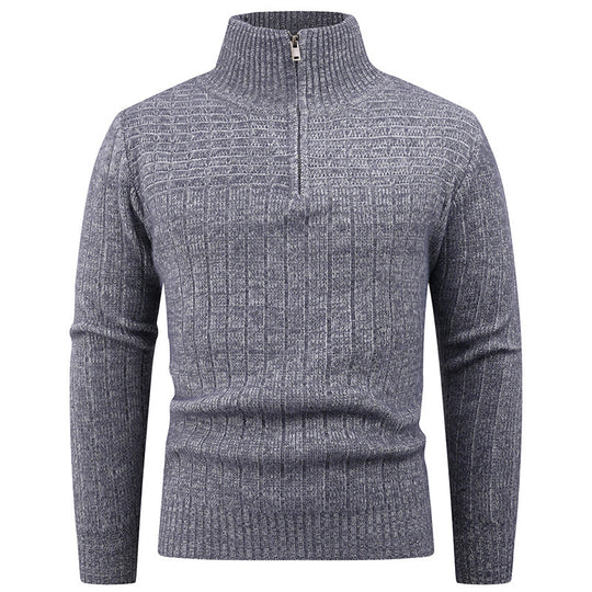 Herren eleganter Rollkragenpullover mit modernem Zopfdesign R&B