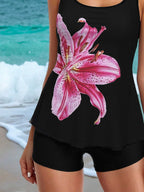 Damen Tankini mit floralem Motiv und bequemen Shorts R&B