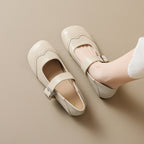 Damen Ballerinas mit verstellbarem Riemen und eleganter Schnalle