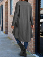 Damen asymmetrisches Langarmshirt mit elegantem Schnitt R&B
