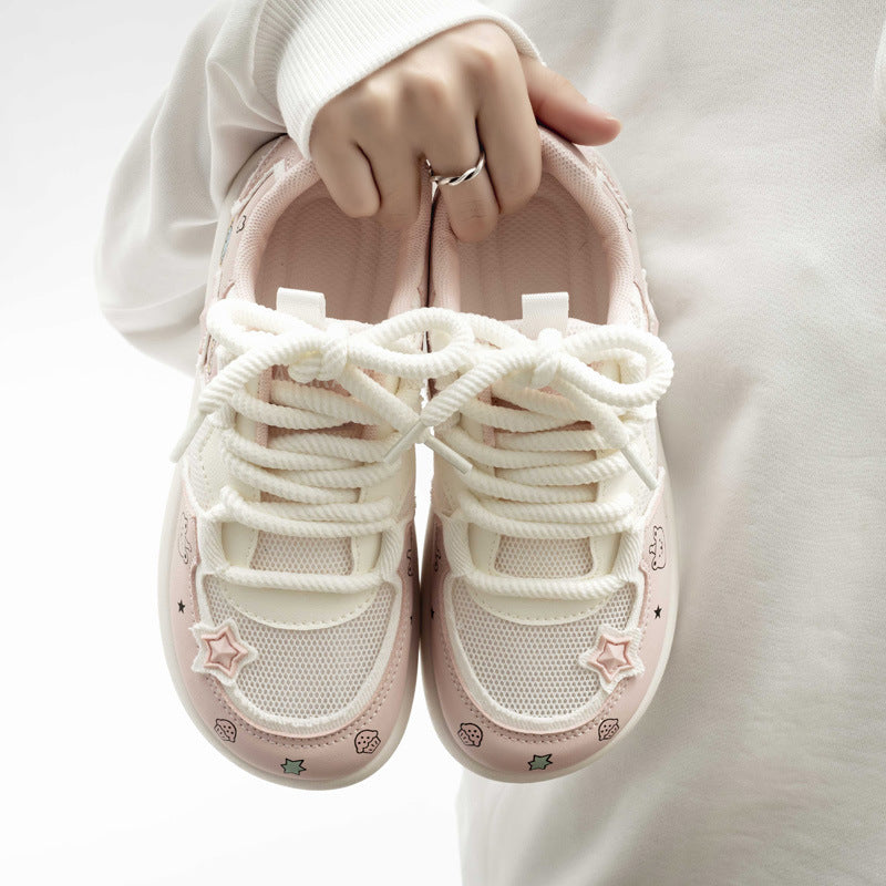 Damen Sneakers mit verspieltem Cartoon-Design und atmungsaktiver Oberfläche R&B