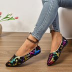 Damen elegante Ballerinas mit buntem Design R&B