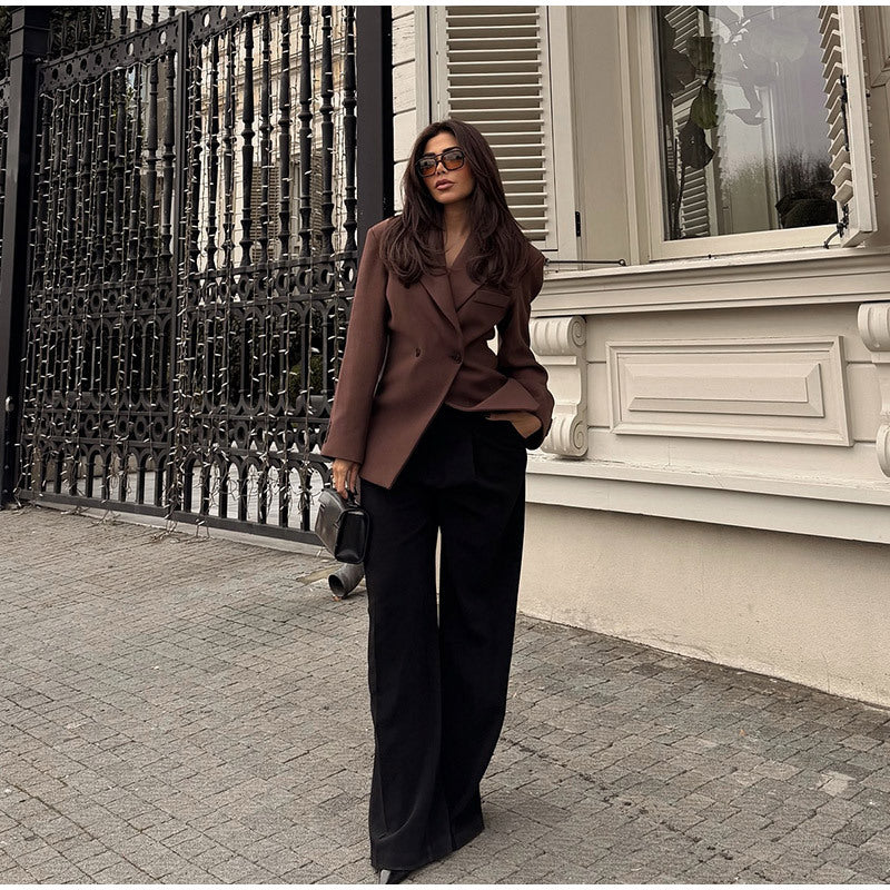 Damen klassischer, taillierter Blazer R&B