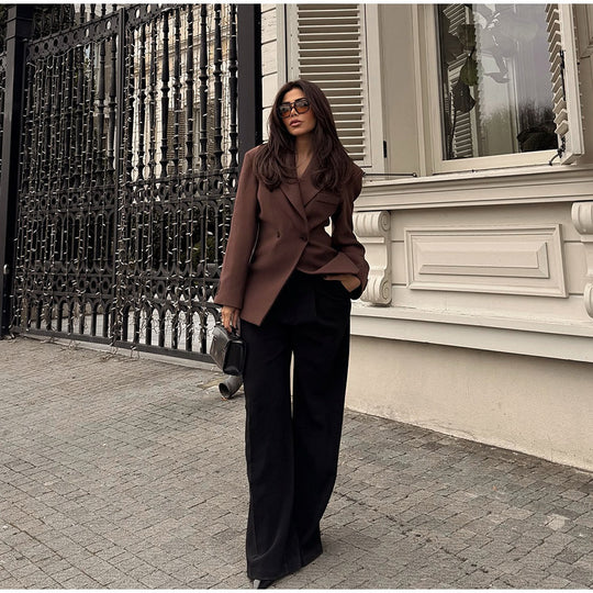 Damen klassischer, taillierter Blazer R&B