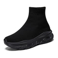 Damen Bequeme High-Top Sneakers mit elastischem Strick-Obermaterial