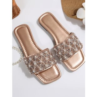 Damen Glamouröse Riemchen-Sandalen mit funkelnder Strass-Applikation R&B