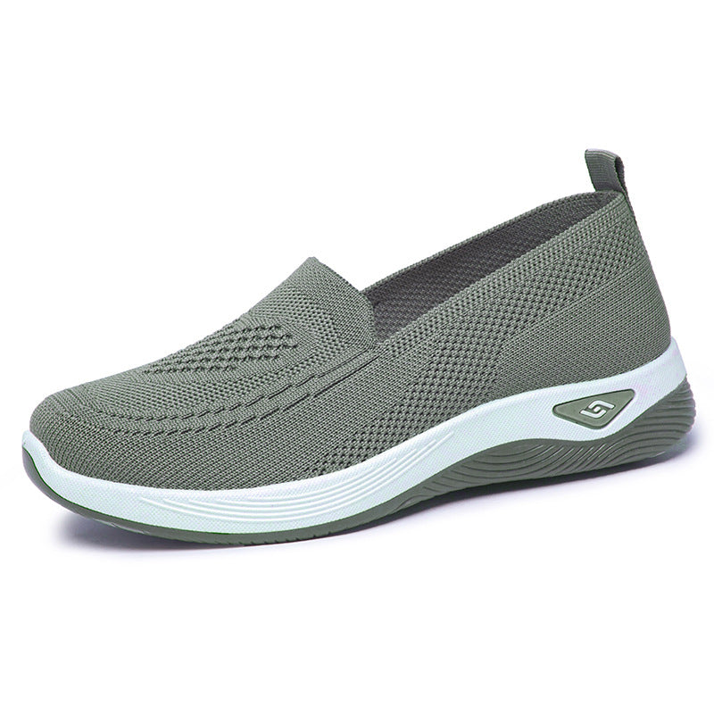 Damen Hochwertige Slip-On Freizeitschuhe mit atmungsaktiver Strickoberfläche R&B