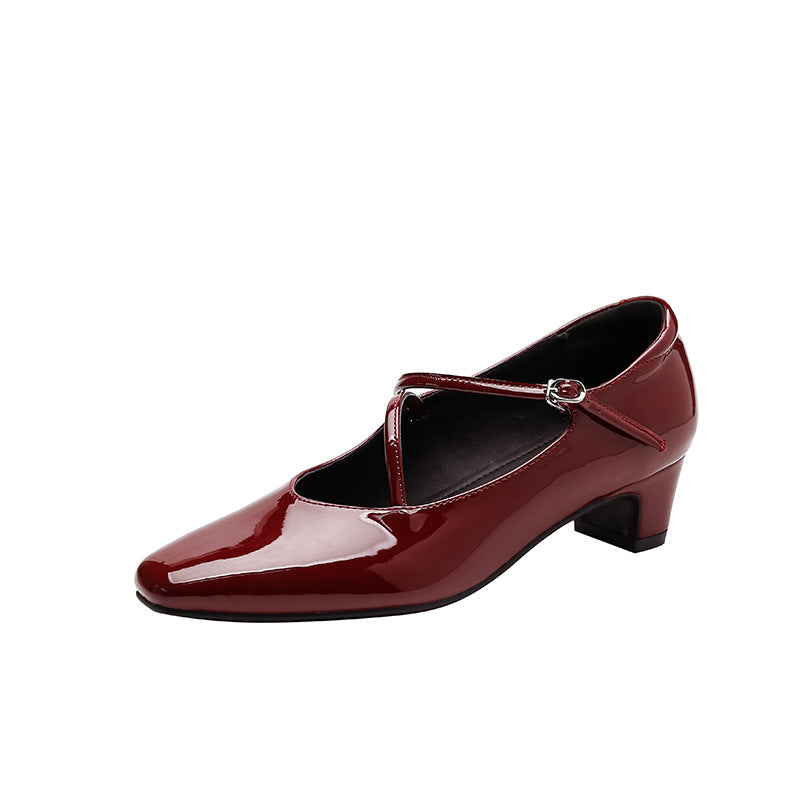 Damen Elegante Mary Jane Schuhe mit modischem Riemchen R&B