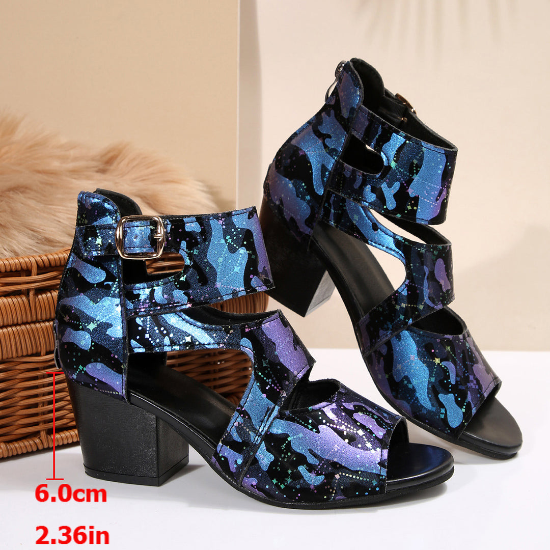 Damen Blockabsatz Sandalen R&B
