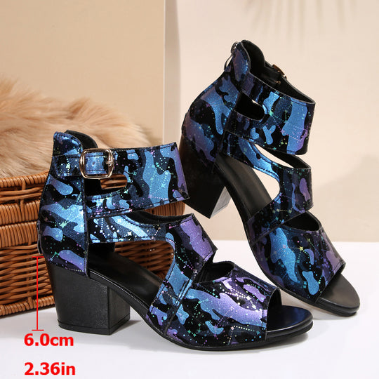 Damen Blockabsatz Sandalen R&B