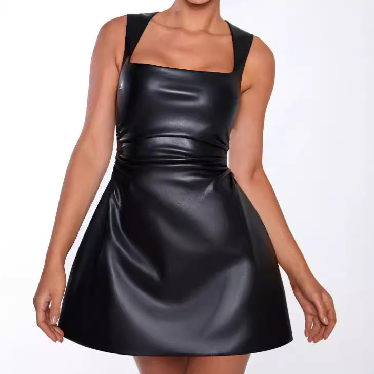 Damen Auffälliges Minikleid mit quadratischem Ausschnitt und figurbetontem Schnitt R&B