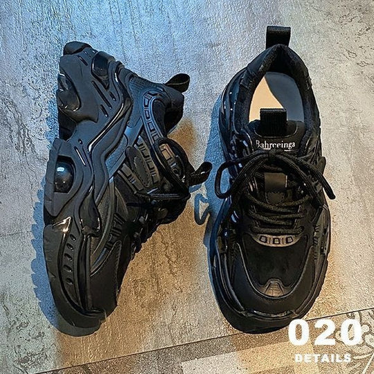 Damen Chunky Sneakers mit atmungsaktiver Mesh-Oberfläche und gepolsterter Sohle R&B