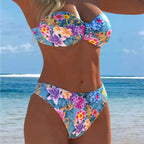 Damen Bikini-Set mit einem eleganten Bustier-Oberteil und hohem Beinausschnitt R&B