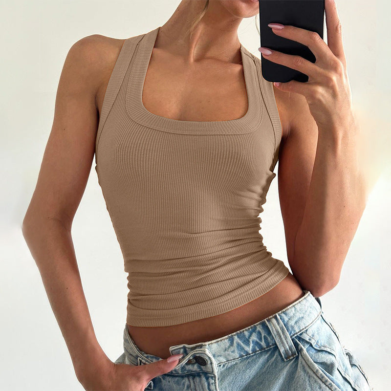 Damen Sportliches Crop-Top R&B