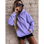 Damen Kapuzenpullover mit weichem Fleece-Innenfutter und lässigem Schnitt R&B