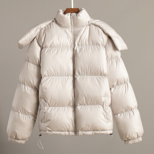 Damen Modische Steppjacke mit hochschließendem Kragen und voluminösen Ärmeln R&B