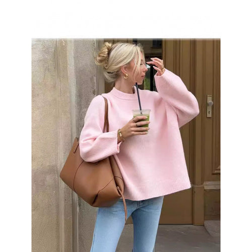 Damen gemütlicher oversized Strickpullover R&B