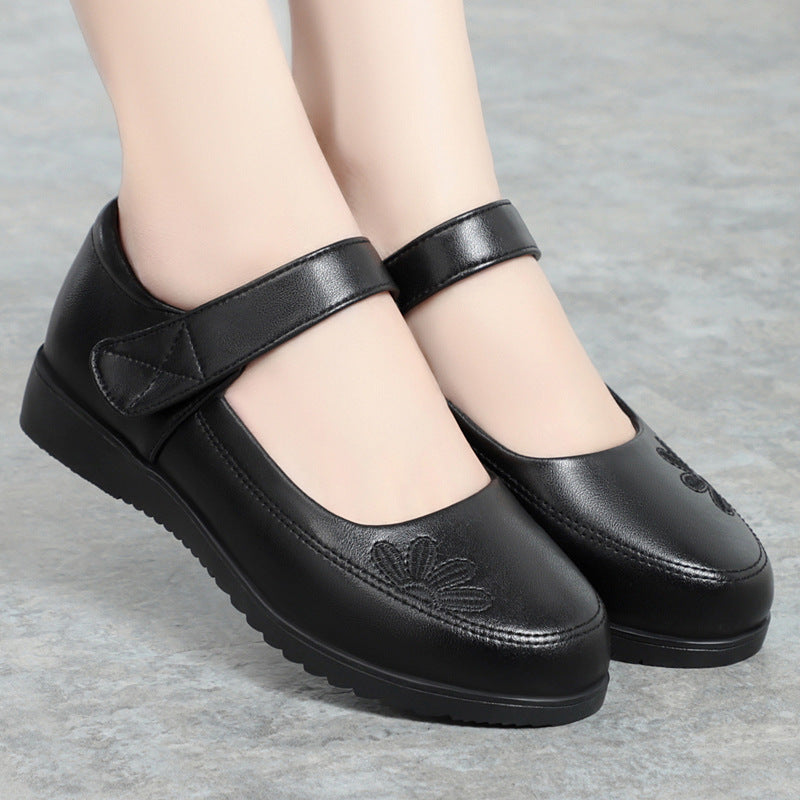 Damen elegante Mary Jane Schuhe mit modischem Riemen und bequemem Blockabsatz R&B